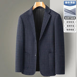 Joior New Men's Blazer Fashion Middle-aged Business Casual Professional Wear Casual Loose British Style Sub-trend Four Seasons Suit