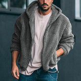 Joior Zipper Vintage Jacket Coat Men Casual Streetwear Turn Down Solid Overcoat with Pocket Autumn and Winter Outwear