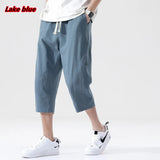 Joior Summer Casual Pants Men's Wild Cotton and Linen Loose Linen Pants Korean Style Trend Nine-point Straight Trousers