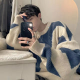 Joior Autumn and Winter O-Neck Knit Sweater for Men Cow Patchwork Pullover Men Loose Casual Harajuku New Mens Oversized Sweater