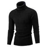 Joior Autumn and Winter Men's Warm Sweater Long Sleeve Turtleneck Sweater Retro Knitted Sweater Pullover Sweater