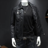 Joior Black PU Jackets Men Spring Autumn Leather Jacket Coat Male Fashion Casual Motor Biker PU Leather Coat Big Size 5XL