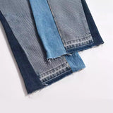 Joior Patchwork Washed Wide Denim Jeans Y2k Street Wear Splicing Patches Damaged Flare Pants Jeans for Men