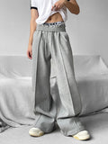 Joior Y2k Vintage Wide leg Flared Sweatpants Men Sport Straight Long Casual Trousers Oversize Heavy Duty Track Pants Black Gray