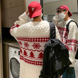 Joior Christmas Knitted Sweater for Men Sweaters Korean Clothes Men's Products Round Collar Autumn Knit Winter Male New