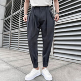 Joior Summer Elastic Waist Drape Suit Pants Men Business Office Casual Pants Male Fashion Loose Social Party Formal Trousers