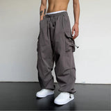 Joior Streetwear Spring Summer Cargo Pants Men Solid Color Harajuku Casual Men's Joggers Wide Leg Loose Women's Pants