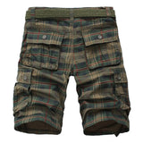 Joior 2024 Summer Men Shorts Fashion Plaid Beach Shorts Mens Casual Shorts Short Pants Male Cargo Overalls No belt