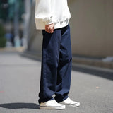 Joior Autumn Cotton Casual Pants Men Fashion 3 Color Straight Pants Men Japanese Streetwear Loose Wide Leg Pants Mens Trousers M-2XL