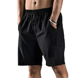 Summer Men's Shorts Casual Elastic Drawstring Loose Shorts Joggers Outdoor Fitness Breathable Sports Short Pants