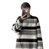 Joior Autumn Winter Striped Sweater Men Casual Knitted Pullover Korean Fashion Streetwear Men Clothing New Oversized Sweater Male