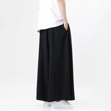 Joior Harajuku Linen Cotton Linen Pants Man Japanese Kimono Pants Male Streetwear Summer Retro Wide-Leg Trousers