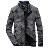 Joior Denim Jacket Men's Winter Plus Velvet Warm Jeans Coat  Fashion Classic Retro Slim Denim Jacket Casual Denim Men Clothing S-3XL