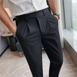 Joior High Quality Elasticity Suit Pants Men Formal Business Office Social Dress Pants Slim Fit Casual Wedding Ankle Trousers Pantalon