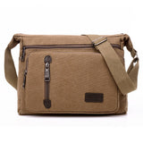 Canvas Shoulder Bag Bottle Men Women Casual Simple Fashion Retro Multi Layered