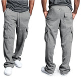 Men's Cargo Pants Track Pants Street Bottoms Winter Fitness Gym Workout Running Training Exercise Breathable Soft Male Sweatpant