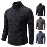 Joior Sweater Men's Autumn Winter New Trend Slim Wool Thin Velvet Turtleneck Knit Bottoming Shirt Male Clothing