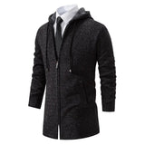 Joior Autumn Winter Men's Fashion Overcoat Sweater Cardigan New Velvet Padded Casual Jacket Male Hoodies Korean Jumper Zip Trench Coat