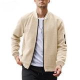 Joior Mens Casual Jacquard Bomber Jackets Lightweight Fit Jacket Fashion Zipper Coat Arm Pockets Autumn Streetwear Male