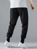 Joior Men Drawstring Waist Slant Pocket Sweatpants