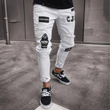 Joior Man Pants Retro Washing Zipper Stretch Jeans Casual Slim Fit Trousers Male Plus Size Pencil Pants Denim Skinny Jeans for Men