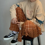 Joior Summer Plaid Pants Men S-3XL Casual Straight Trousers for Male/Female Harajuku Hip-hop Pants