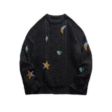 Joior Korean Style Round Neck Couple Sweater Autumn Winter New Men's Knitted Pullovers Embroidery Patterns Male Knitwear Clothing