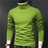 Joior Man Thermal Turtleneck Casual Sleepwear Shirt S-2XL Sleeve Long Slim Coat 5colors Basic Sweater Bottom Winter