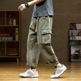 Joior Autumn New Cargo Pants Men Multi-Pockets Cotton Casual Wide Pants Male Workwear Loose Straight Trousers Big Size 7XL 8XL