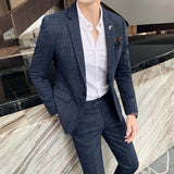 Joior 3 Pcs Set Blazers Jacket Pants Vest / Fashion Men's Casual Boutique Business Striped Groom Wedding Suit Trousers Waistcoat