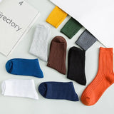 Joior Autumn Winter Pure Color Mens Socks Cotton Warm Black and White Happy Socks Male Gifts for Men EUR 39-44