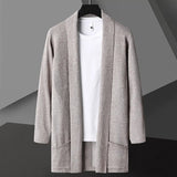 Joior Autumn Korean style fashion Men's Sweater Thicken and Velvet Men Cardigan Knitted Sweater Coat Stripe Jacket Male S-5XL