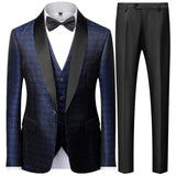 Joior Coat Vest Pants 3 Piece Suit Set Luxury Groom Wedding Dress Party High End Waistcoat Slim Fit Lapel Blazer Jacket Men Trousers