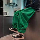 Joior Green Waffle Lantern Pants Men Y2K Black Cargo Trousers Male Loose Casual Sweatpants Japanese Streetwear Hip Hop Pockets