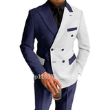 Joior Fashion Style Wedding Men Suits Slim Fit Peak Lapel Blazer Pants 2 Piece Formal Business Groom Wear Tuxedos Costume Homme