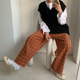 Joior Summer Plaid Pants Men S-3XL Casual Straight Trousers for Male/Female Harajuku Hip-hop Pants