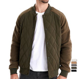 Joior Mens Patchwork Thick Fleece Lined Baseball Bomber Jacket Winter Warm Outwear Jackets Coats for Men