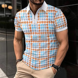 Joior 2024 Summer Best-Selling Men's Polo Shirt Lapel Printed Men's Clothing Stripes Polo Shirt Casual Sports Men's Shirt