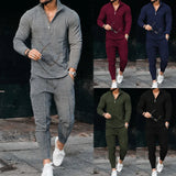 Joior Spring And Autumn Men's Suit Long Sleeve Polo Suit Sports Pants Fashion Casual Half Zipper Stand Collar Suit