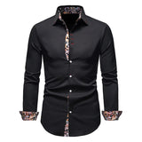 Joior Autumn Plaid Patchwork Formal Shirts for Men Slim Long Sleeve White Button Up Shirt Dress Business Office Camisas