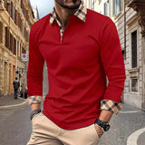 Joior 2024 Autumn Men's Polo Shirt Lapel Pocket T-shirt Men's Breathable Business Casual Long sleeved