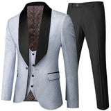 Joior Banquet Feather Embossing Process Designer Blazer Jacket Pants Vest / Men's New Suit Coat Waistcoat Trouser 3 Piece Set