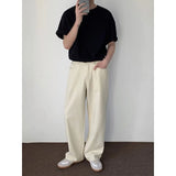 Joior Baggy Beige Jeans Men Fashion Casual Oversized Wide Leg Jeans Men Streetwear Korean Loose Straight Denim Pants Mens Trousers