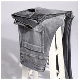 Joior Cotton Stretch Jeans Business Casual Men's Thin Denim Jeans Grey Spring Summer Brand New Fit Straight Lightweight