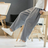 Joior 6 Colors Summer Men's Trousers Cotton Linen Fashion Thin Soft Casual Pants Breathable Loose Shorts Straight Pants Streetwear