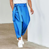 Joior Men's Baggy Pants Casual Streetwear Belt High Quality Pure Color Joggers Fashion Harem Pants 2023 S-3XL