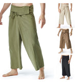 Joior New Summer Daily Thai Fisherman Linen Pants Men's Women's Loose Yoga Pirate Harem Pants Baggy Hosen Homewear Quick-Dry Trousers