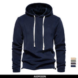 Joior Mens Winter Solid Fleece Hoody High Quality Warm Casual Drawstring Hat Sweatshirt Soft Shell Hoodies for Men