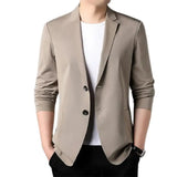 Joior Chic Men Business Coat Soft Men Suit Jacket Smooth Plus Size Business Trip Sunscreen Suit Jacket  Daily Wear