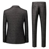 Joior WELL DRESSED MEN Blazers Jacket Pants Vest / Fashion New Men's Casual Boutique Business British Plaid Striped Suit Coat Trousers Waistcoat